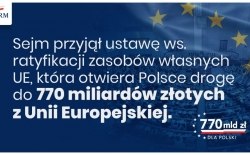 Obrady Sejmu RP - dyskusja nt. ratyfikacji zasobów własnych z UE