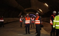Wizytacja budowy tunelu na Zakopiance, 23.10.2019r.