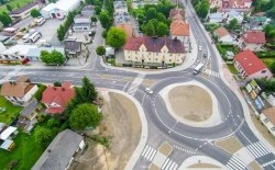 Oficjalne podsumowanie budowy ronda przy ul. Piłsudskiego w Limanowej, 13.06.2016 r.